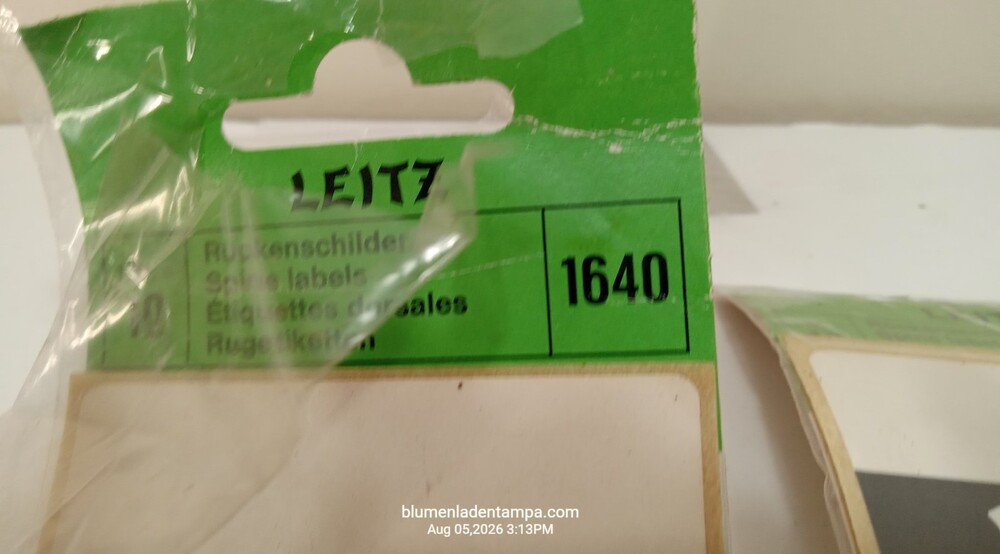 Leitz 1640 Spine Labels for Binders White Ruled 2 Packs Made in Germany